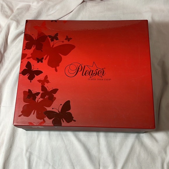 NWT Pleaser Denim blue heels size 6 DEL600 - Picture 5 of 5